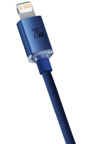 Купить Кабель круглый Baseus Lightning 8-pin - USB Type-C синий 2 м  5627609. Характеристики, отзывы и цены в Донецке