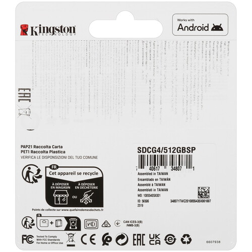 Купить Карта памяти Kingston Canvas Go! Plus microSDXC 512 ГБ  5632481. Характеристики, отзывы и цены в Донецке