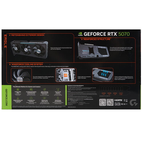 Купить Видеокарта GIGABYTE GeForce RTX 5070 EAGLE OC SFF  5613398. Характеристики, отзывы и цены в Донецке