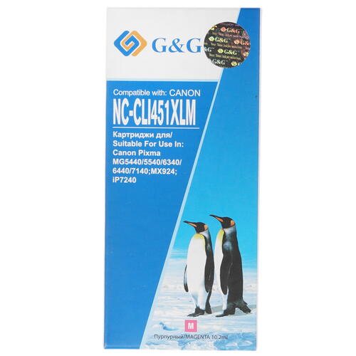 Купить Картридж G&G NC-CLI451MXL пурпурный  0186008. Характеристики, отзывы и цены в Донецке
