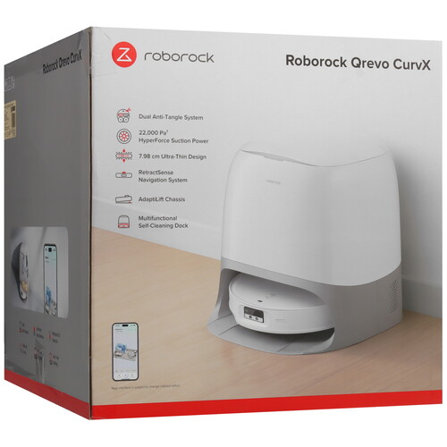 Купить Робот-пылесос Roborock Qrevo Curv X белый  5613622. Характеристики, отзывы и цены в Донецке