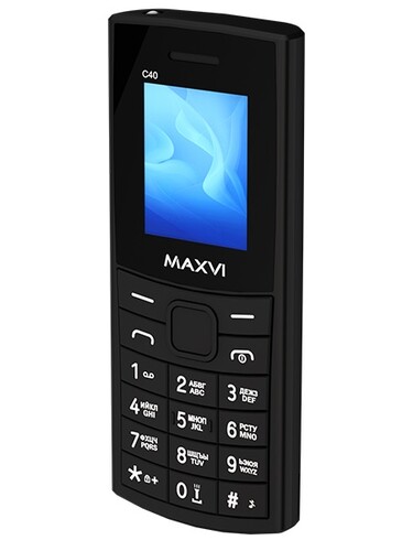 Купить Сотовый телефон Maxvi C40 черный  5476412. Характеристики, отзывы и цены в Донецке