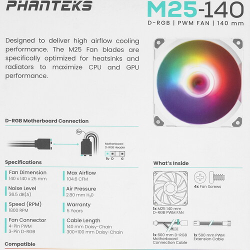 Купить Вентилятор PHANTEKS M25-140  5615666. Характеристики, отзывы и цены в Донецке