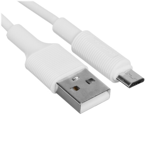Купить Кабель круглый Borofone micro USB - USB 2.0 Type-A белый 1 м  5475147. Характеристики, отзывы и цены в Донецке