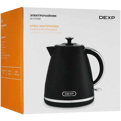 Купить Электрочайник DEXP DK-P1900B черный  9156415. Характеристики, отзывы и цены в Донецке