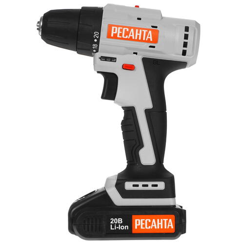 Купить Дрель-шуруповерт Ресанта ДА-20-2ЛК-Б  5356652. Характеристики, отзывы и цены в Донецке