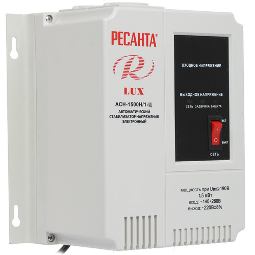 Купить Стабилизатор напряжения Ресанта АСН-1500Н/1-Ц Lux  7901335. Характеристики, отзывы и цены в Донецке