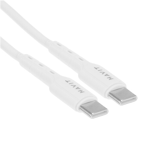 Купить Кабель круглый HAVIT USB Type-C - USB Type-C белый 1 м  9228917. Характеристики, отзывы и цены в Донецке