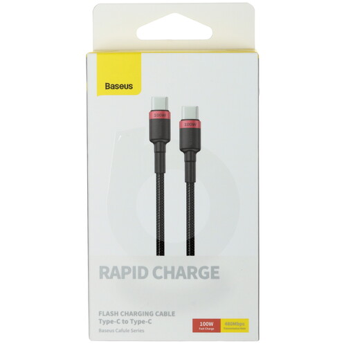 Купить Кабель круглый Baseus USB Type-C - USB Type-C черный 2 м  5482549. Характеристики, отзывы и цены в Донецке