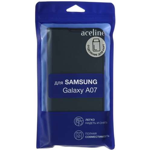 Купить Чехол-книжка  Aceline Kors для Samsung Galaxy A07 синий  9278732. Характеристики, отзывы и цены в Донецке