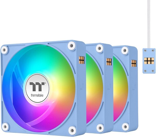 Купить Комплект вентиляторов Thermaltake CT140 EX ARGB Sync Hydrangea Blue [CL-F197-PL14BU-A]  5462164. Характеристики, отзывы и цены в Донецке