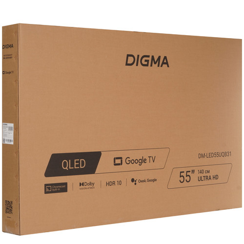 Купить 55" (140 см) Телевизор Digma DM-LED55UQB31 черный  9225891. Характеристики, отзывы и цены в Донецке