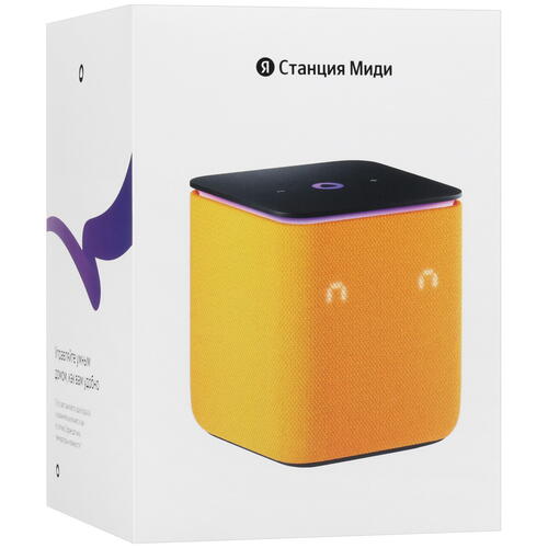 Купить Умная колонка Яндекс Станция Миди оранжевый  5446608. Характеристики, отзывы и цены в Донецке