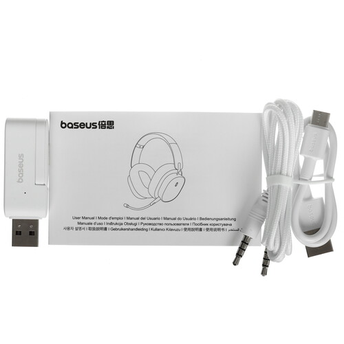 Купить Беспроводные/проводные наушники Baseus AeQur GH02 белый 2023  9167007. Характеристики, отзывы и цены в Донецке
