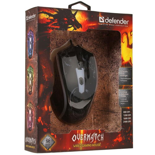 Купить Мышь проводная Defender Overmatch GM-069  4711734. Характеристики, отзывы и цены в Донецке