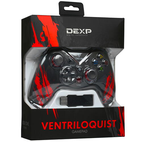 Геймпад беспроводной DEXP Ventriloquist черный Купить Геймпад беспроводной DEXP Ventriloquist черный  1126922. Характеристики, отзывы и цены в Донецке