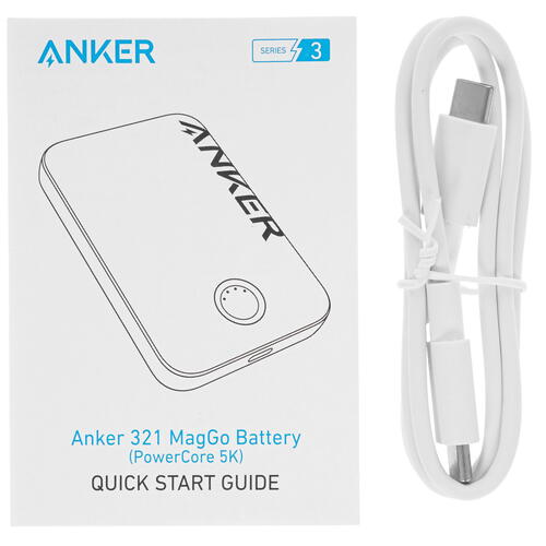Купить Портативный аккумулятор Anker 321 MagGo белый  5451740. Характеристики, отзывы и цены в Донецке