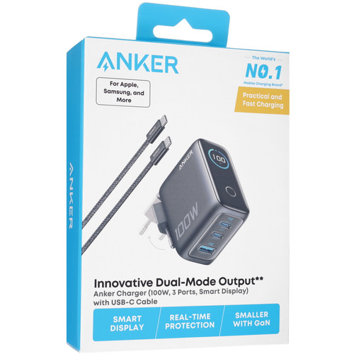Купить Сетевое зарядное устройство Anker Charger (100W) серый  5653126. Характеристики, отзывы и цены в Донецке