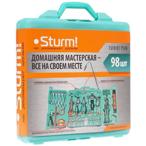 Купить Набор инструментов Sturm! 1310-01-TS98  8125588. Характеристики, отзывы и цены в Донецке