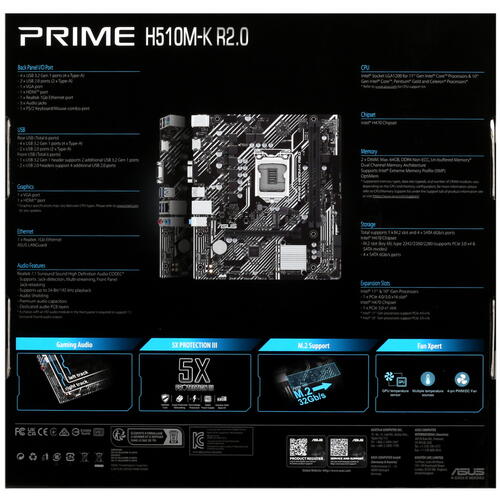 Купить Материнская плата ASUS PRIME H510M-K R2.0  5420975. Характеристики, отзывы и цены в Донецке