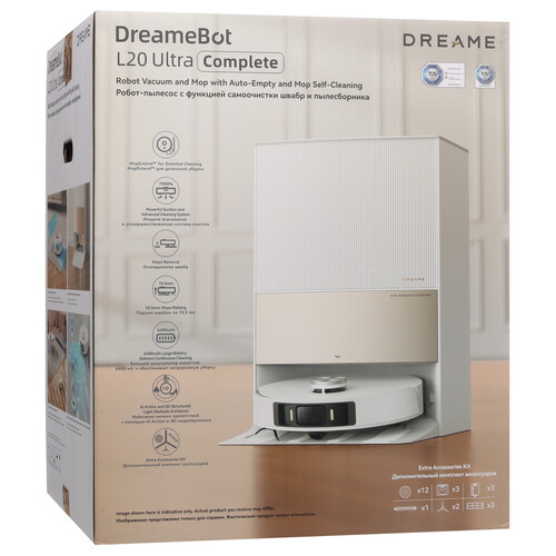Купить Робот-пылесос Dreame L20 Ultra Complete белый  5469459. Характеристики, отзывы и цены в Донецке