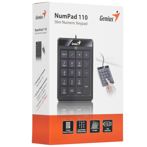 Купить Цифровой блок  проводная Genius NumPad 110  9167478. Характеристики, отзывы и цены в Донецке