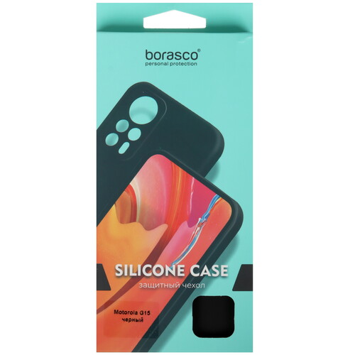 Купить Накладка  BoraSCO для Motorola Moto G15 черный  5628714. Характеристики, отзывы и цены в Донецке