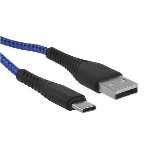 Купить Кабель круглый BoraSCO USB Type-C - USB 2.0 Type-A синий 1 м  5614074. Характеристики, отзывы и цены в Донецке