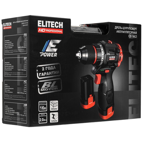 Купить Дрель-шуруповерт ELITECH HD CD 16L2  9130088. Характеристики, отзывы и цены в Донецке
