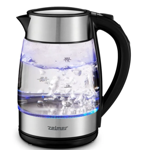Купить Электрочайник ZELMER ZCK8026 черный  5354029. Характеристики, отзывы и цены в Донецке