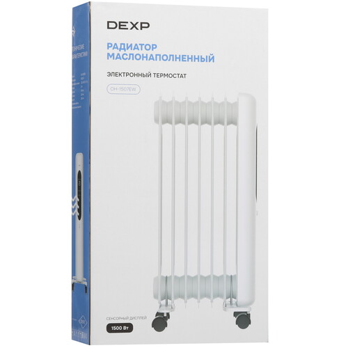 Купить Масляный обогреватель DEXP OH-1507EW белый  9106738. Характеристики, отзывы и цены в Донецке