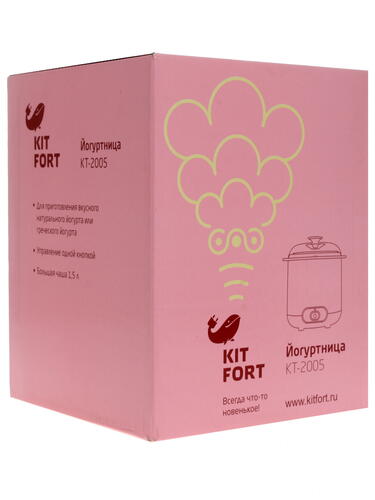 Купить Йогуртница Kitfort KT-2005 белый  1140123. Характеристики, отзывы и цены в Донецке