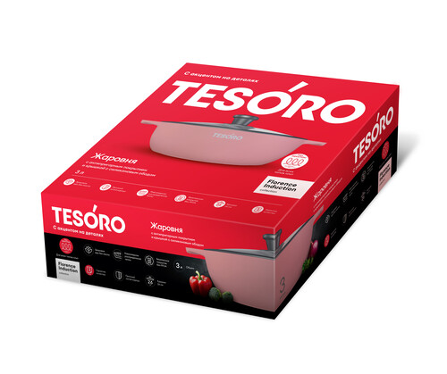 Купить Жаровня Tesoro Florence Induction total TF6530tpi розовый  9165200. Характеристики, отзывы и цены в Донецке