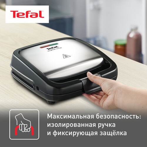 Купить Вафельница Tefal Waffle Time WD170D38 серебристый  5495960. Характеристики, отзывы и цены в Донецке