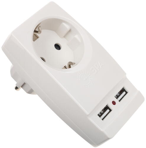 Купить Адаптер питания ЭРА SP-1e-USB-W белый  1250777. Характеристики, отзывы и цены в Донецке