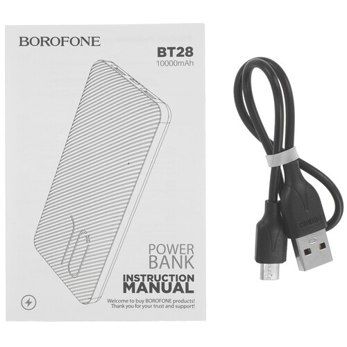 Купить Портативный аккумулятор Borofone BT28 Beneficial черный  9244572. Характеристики, отзывы и цены в Донецке