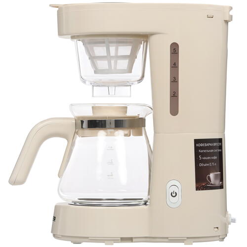 Купить Кофеварка капельная Brayer BR1123YE бежевый  9088338. Характеристики, отзывы и цены в Донецке
