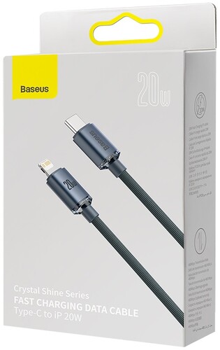 Купить Кабель круглый Baseus Lightning 8-pin - USB Type-C черный 2 м  5627608. Характеристики, отзывы и цены в Донецке