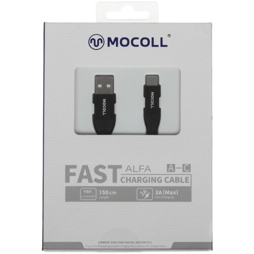Купить Кабель круглый MOCOLL USB Type-C - USB 2.0 Type-A черный 1.5 м  5470435. Характеристики, отзывы и цены в Донецке