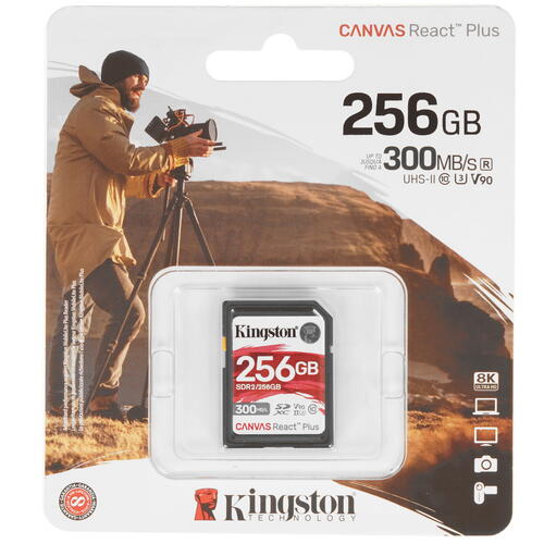 Купить Карта памяти Kingston Canvas React Plus SDXC 256 ГБ [SDR2/256GB]  5447525. Характеристики, отзывы и цены в Донецке