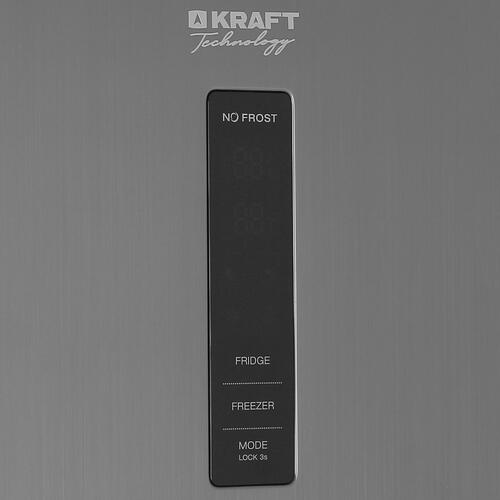 Купить Холодильник с морозильником   KRAFT TNC-NF402X серебристый  8192449. Характеристики, отзывы и цены в Донецке