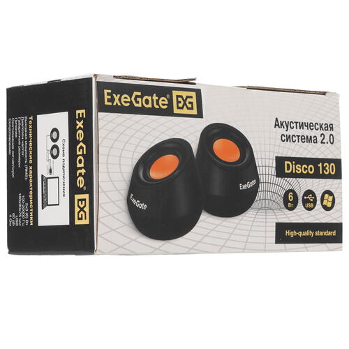 Купить Колонки ExeGate Disco 130 черный  5364308. Характеристики, отзывы и цены в Донецке