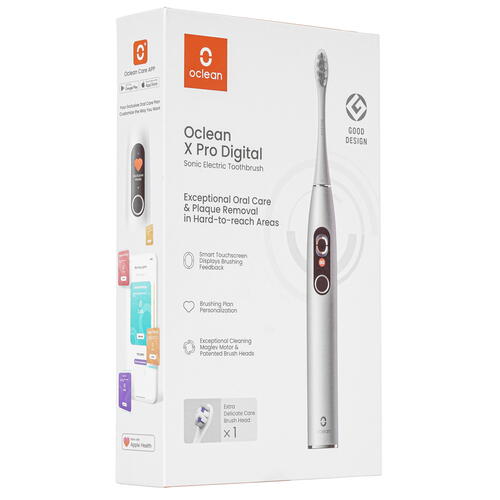 Купить Электрическая зубная щетка Oclean X Pro Digital серебристый  9017067. Характеристики, отзывы и цены в Донецке