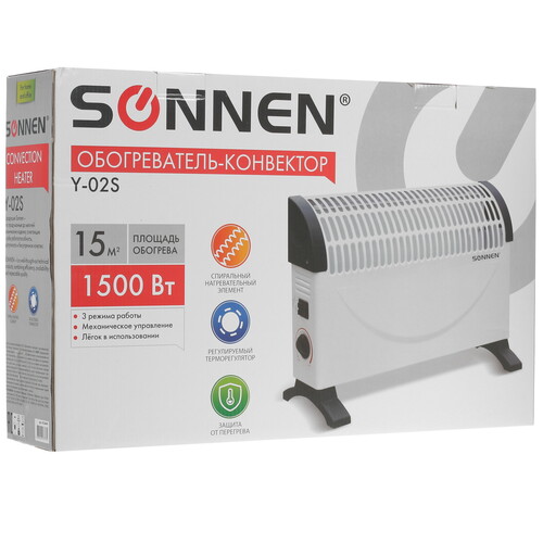 Купить Конвектор SONNEN Y-02S  8167996. Характеристики, отзывы и цены в Донецке