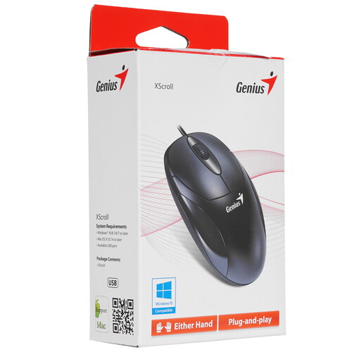 Купить Мышь проводная Genius XScroll V3  черный  1330820. Характеристики, отзывы и цены в Донецке
