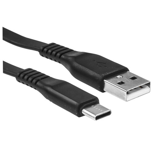Купить Кабель плоский Borofone USB Type-C - USB 2.0 Type-A черный 1 м  9244388. Характеристики, отзывы и цены в Донецке