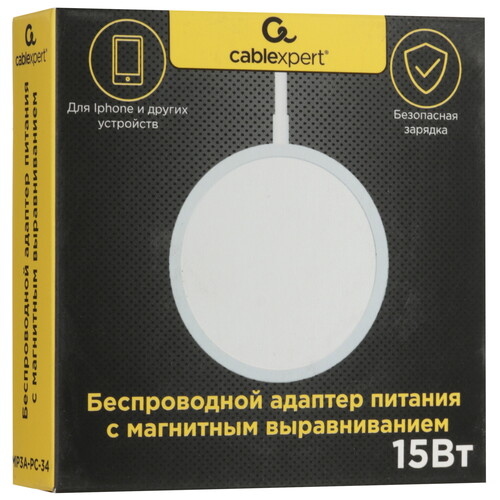 Купить Беспроводное зарядное устройство Cablexpert MP3A-PC-34 белый  9064727. Характеристики, отзывы и цены в Донецке