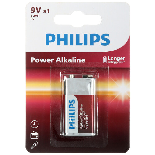 Купить Батарейка Philips 6LR61P1B/51 крона (6LR61/6F22/CR-9V)  9156196. Характеристики, отзывы и цены в Донецке