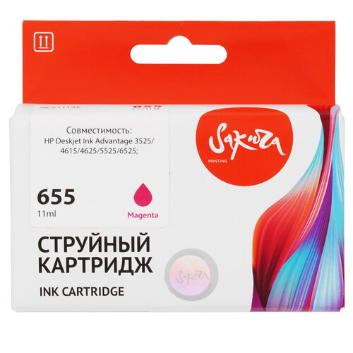 Купить Картридж Sakura CZ111AE (№655 Magenta) пурпурный  9159387. Характеристики, отзывы и цены в Донецке