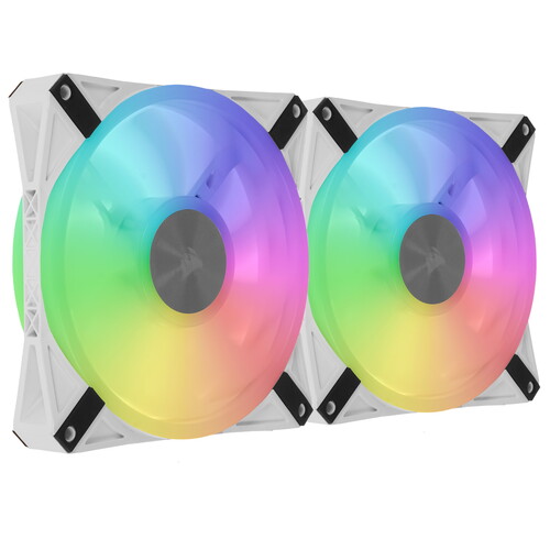 Купить Комплект вентиляторов Corsair iCUE QL140 RGB Dual Fan Kit with Lighting Node CORE [CO-9050106-WW] белый  4758637. Характеристики, отзывы и цены в Донецке